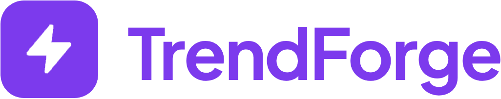 TrendForge Primary Wordmark (Purple)
